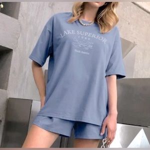 AMAZON LAKE SUPERIOR BLUE TEE LARGE